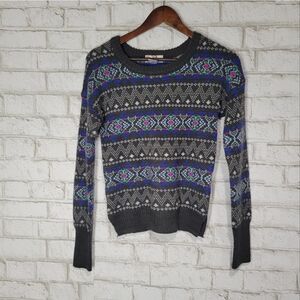 SO gray printed sweater‎
